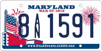 MD license plate 8AN1591