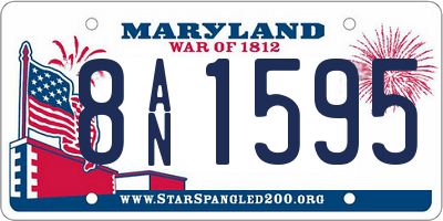 MD license plate 8AN1595