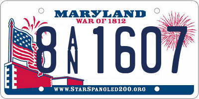 MD license plate 8AN1607