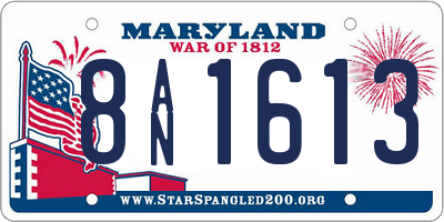 MD license plate 8AN1613