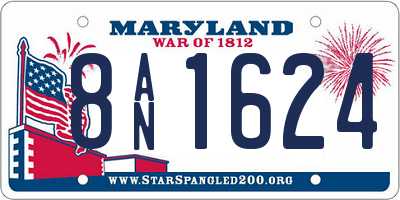 MD license plate 8AN1624