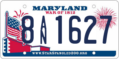 MD license plate 8AN1627