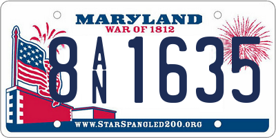 MD license plate 8AN1635