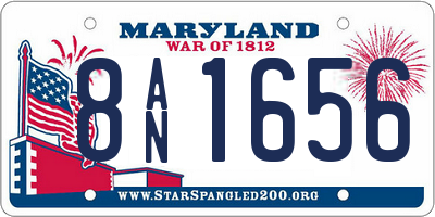 MD license plate 8AN1656