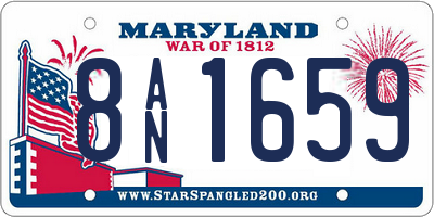 MD license plate 8AN1659
