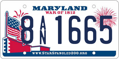 MD license plate 8AN1665
