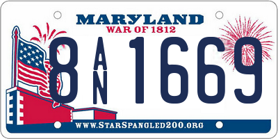 MD license plate 8AN1669