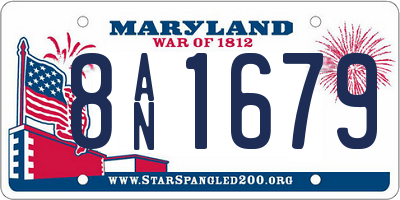 MD license plate 8AN1679