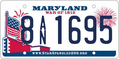 MD license plate 8AN1695