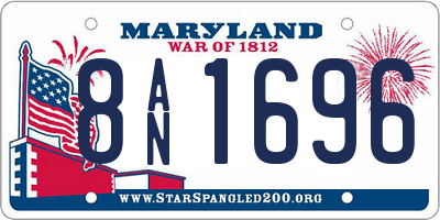 MD license plate 8AN1696