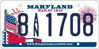 MD license plate 8AN1708