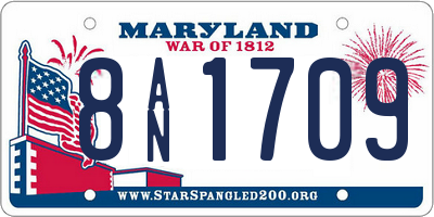 MD license plate 8AN1709