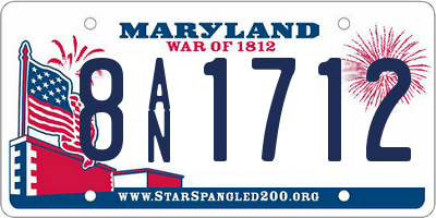 MD license plate 8AN1712