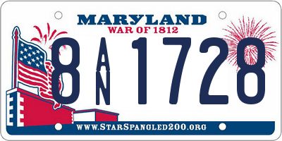 MD license plate 8AN1728