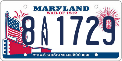 MD license plate 8AN1729