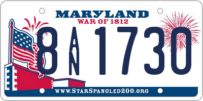 MD license plate 8AN1730