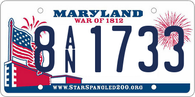 MD license plate 8AN1733