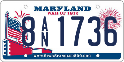 MD license plate 8AN1736