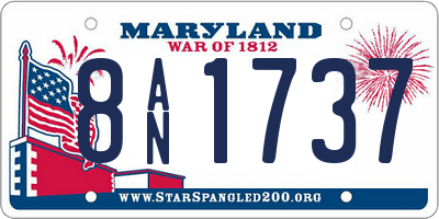 MD license plate 8AN1737