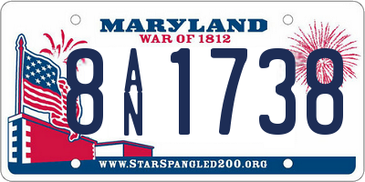 MD license plate 8AN1738