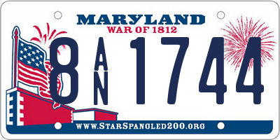 MD license plate 8AN1744