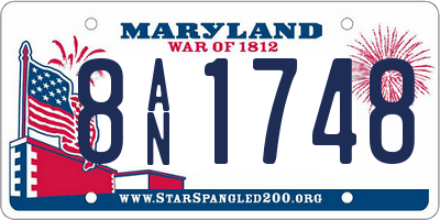 MD license plate 8AN1748