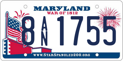 MD license plate 8AN1755