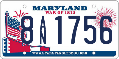 MD license plate 8AN1756