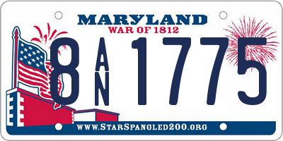 MD license plate 8AN1775