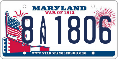 MD license plate 8AN1806