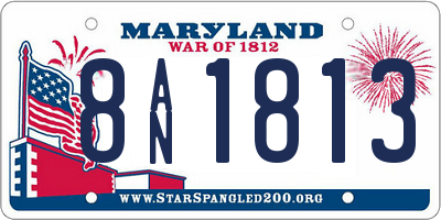 MD license plate 8AN1813