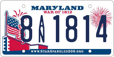 MD license plate 8AN1814