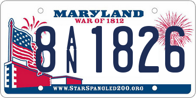 MD license plate 8AN1826
