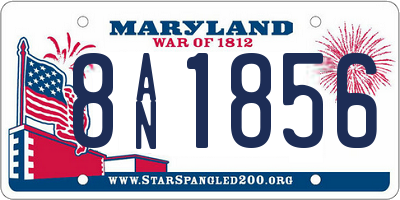 MD license plate 8AN1856