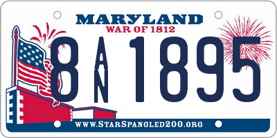 MD license plate 8AN1895