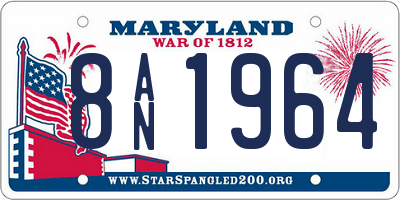 MD license plate 8AN1964