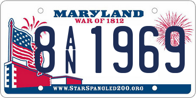 MD license plate 8AN1969