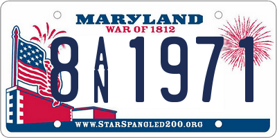 MD license plate 8AN1971