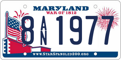 MD license plate 8AN1977