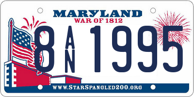 MD license plate 8AN1995