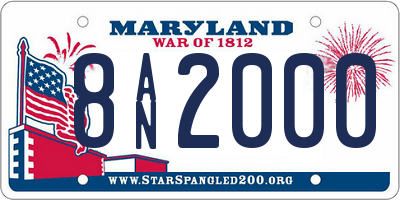 MD license plate 8AN2000