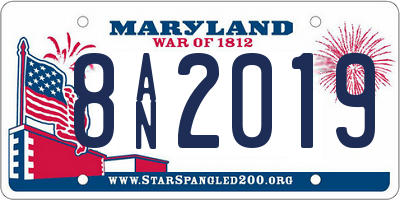 MD license plate 8AN2019