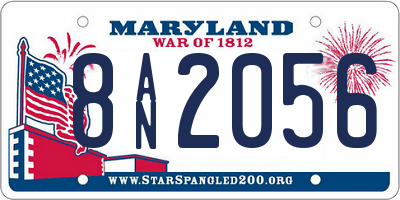 MD license plate 8AN2056