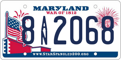 MD license plate 8AN2068