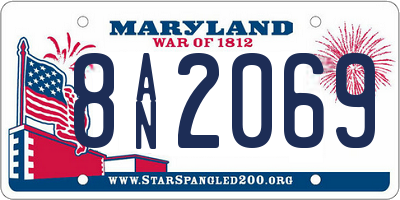 MD license plate 8AN2069
