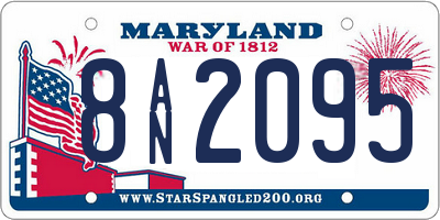 MD license plate 8AN2095