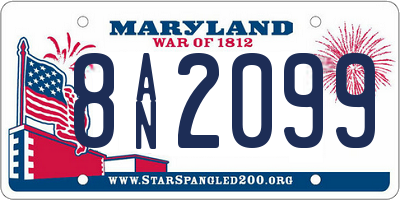 MD license plate 8AN2099