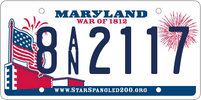 MD license plate 8AN2117