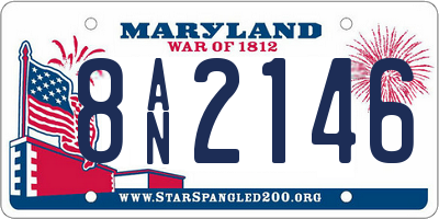 MD license plate 8AN2146