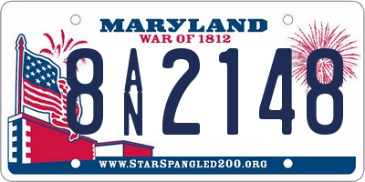 MD license plate 8AN2148